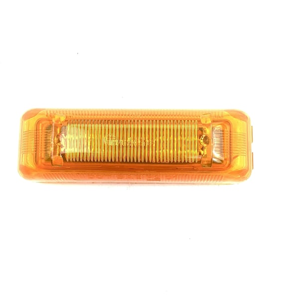 Truck-Lite 19 Series, Led, Yellow Rectangular, 4 Diode, Marker Clearance Light, P2, Fit N Forget M/C, 12V 19350Y - main